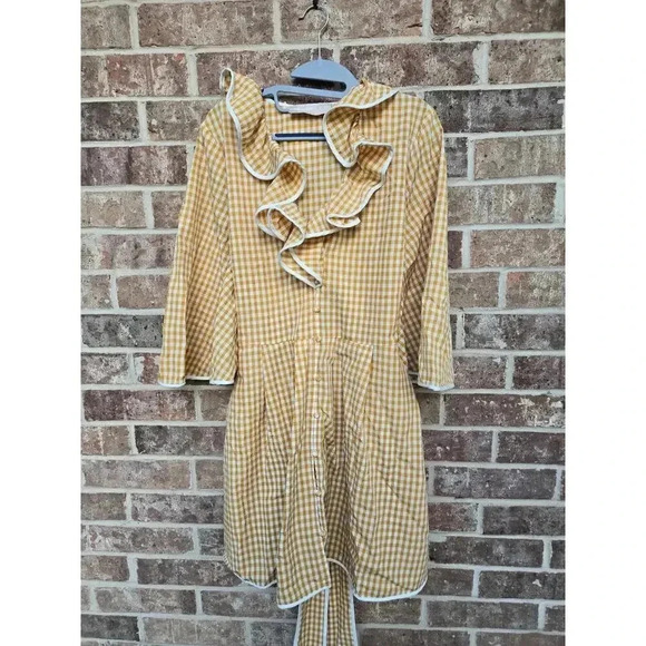 Keepsake The Label Plaid Yellow Dress - Picture 3 of 4